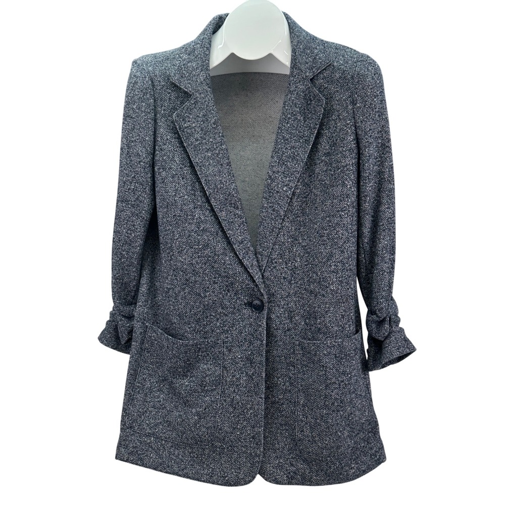 Tommy Hilfiger Women's Gray Tweed Blazer Jacket Size 8